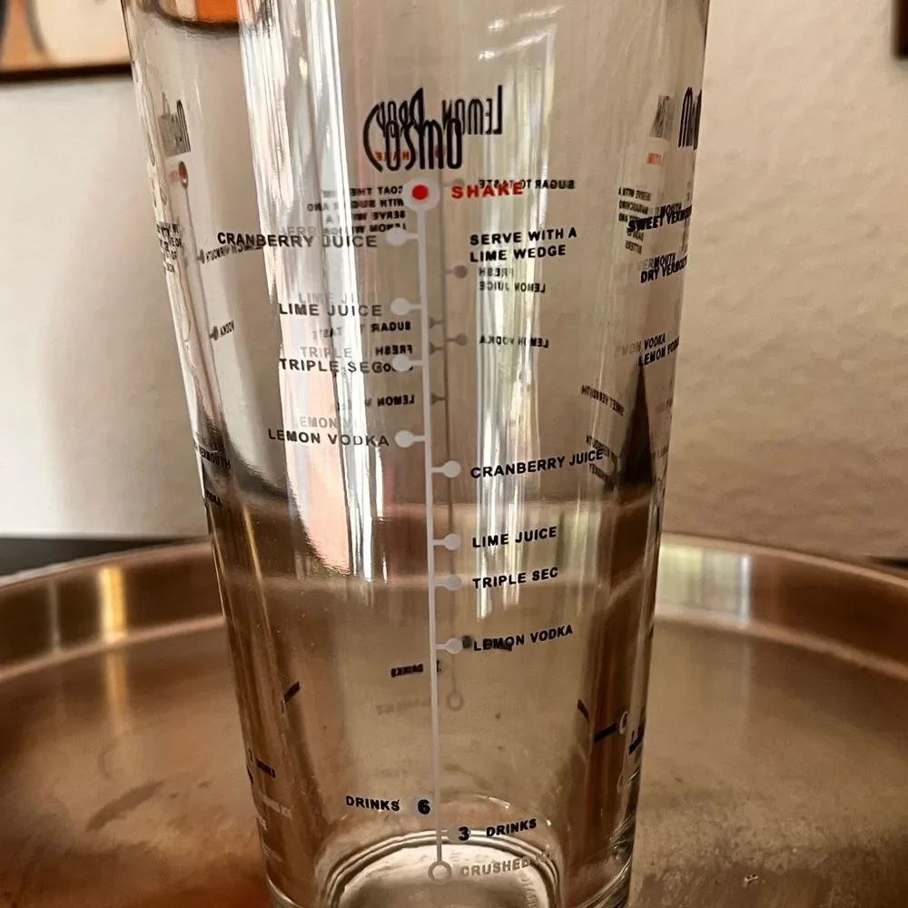 Libby Duratuff Manhattan Recipe Cocktail Shaker Glass
